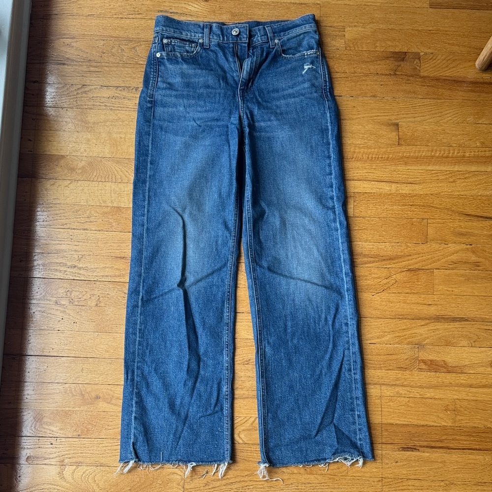 AYR secret Sauce Straight-Leg Jeans in Dark Blue Wash